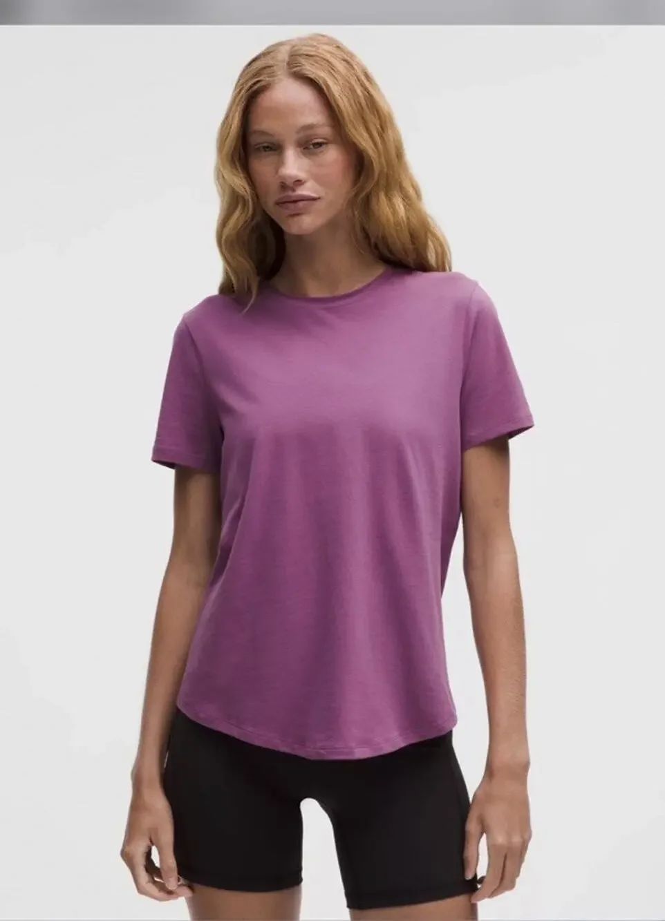 Lululemon Shirt Womens 18* Love Crew Short Sleeve Tee Purple Casual Gym Workout